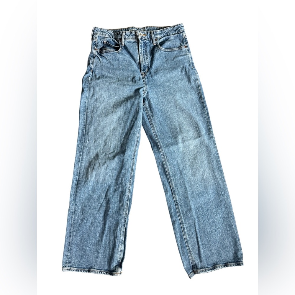 Old Navy Women's Extra High Rise Wide Leg Jeans - Light Blue Wash